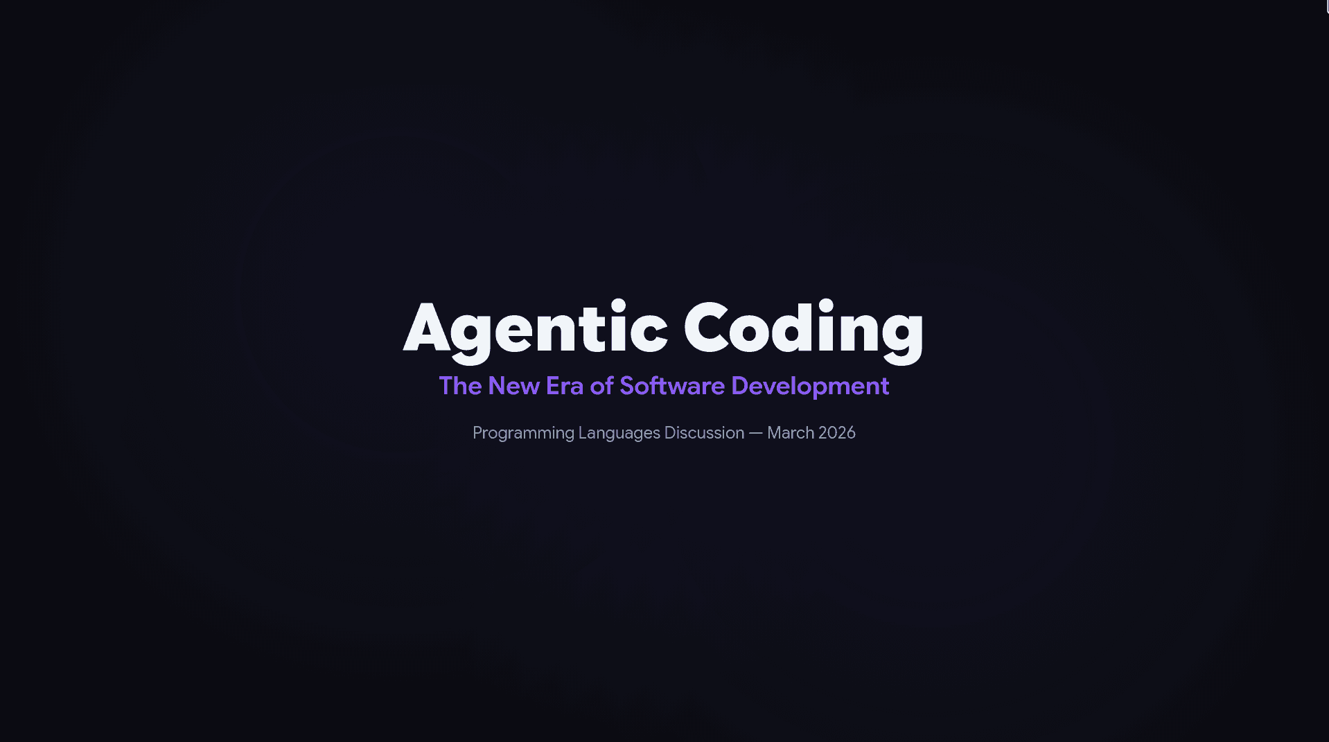 Agentic Coding Presentation screenshot