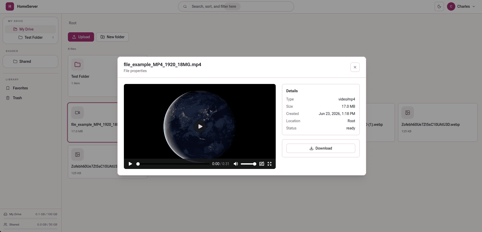 HomeServer Lite + NginxConf screenshot